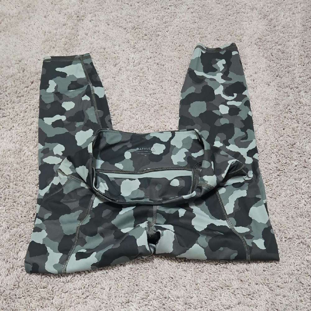 Athleta Camo Leggings - Black and Gray